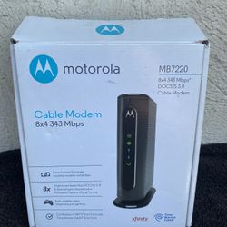 Motorola MB7220 (8x4) Cable Modem, DOCSIS 3.0.