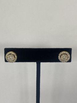 14K Cluster Stud Earring