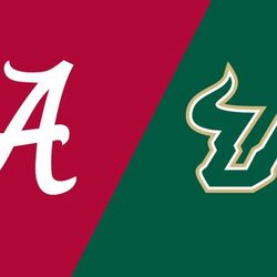 Alabama Crimson Tide at South Florida Bulls Football - 1st Row