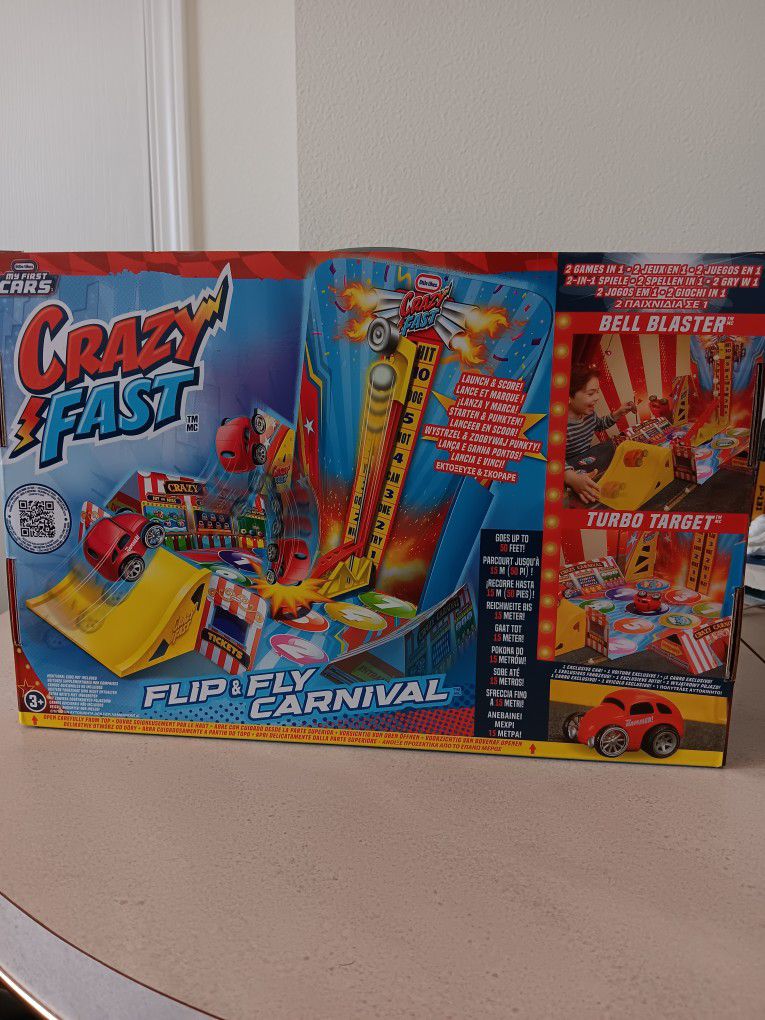 Little Tikes my first cars Crazy Fast flip & fly carnival W/ Exclusive Pullback Car 