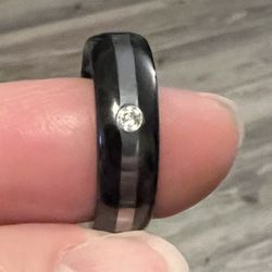 Tungsten Carbide Male Ring With Diamond