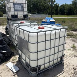 Two 300-Gallon Water Containers 