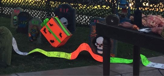Halloween decoration   whole cemetery black lights etc…  ( a lot of stuff!!)