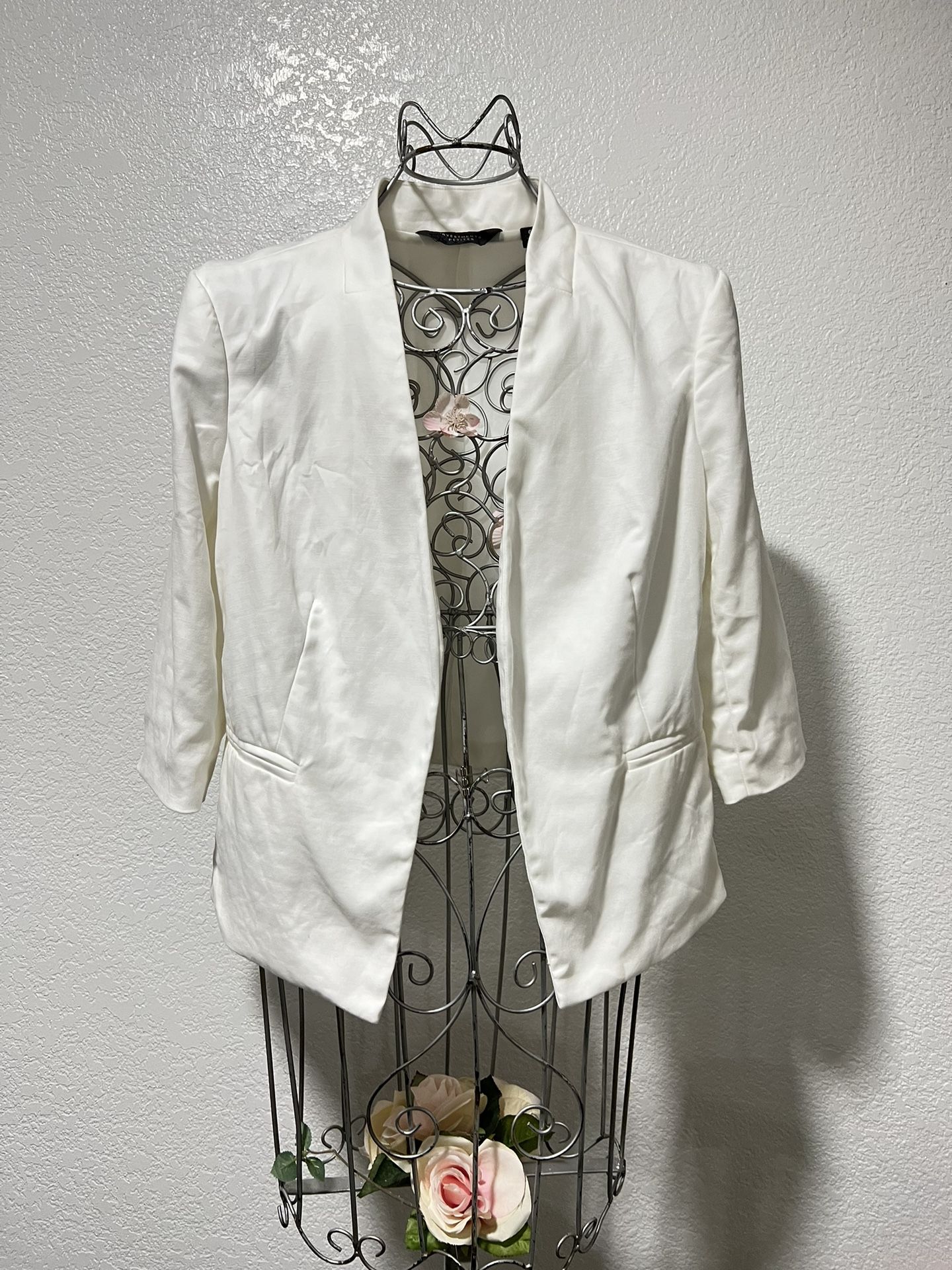 INVESTMENTS PETITES Womens 3/4 sleeves Blazer Size 6P