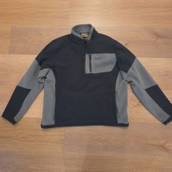 Cabela's Quarter-zip Fleece Pullover L (Regular) Men's (Black\Grey) 