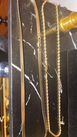 2 gold plated chains