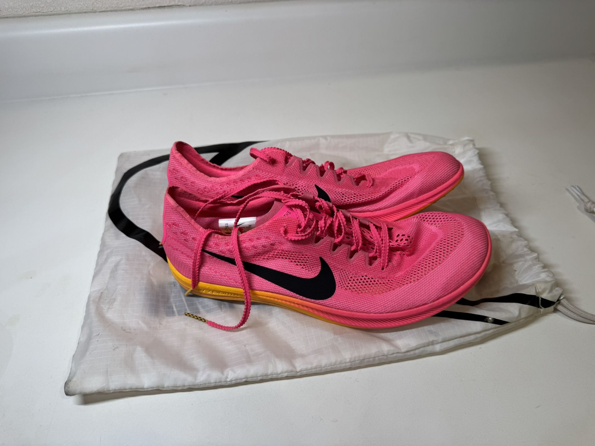 Nike ZoomX Dragonfly Hyper Pink Orange Track Spikes - Size 10  