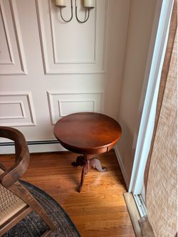 Wood Round Side Table