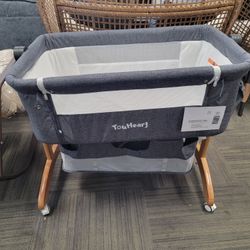 3-in-1 Baby Bassinet Bedside Sleeper for Newborns 0–6 Months, Easy Folding, Gray