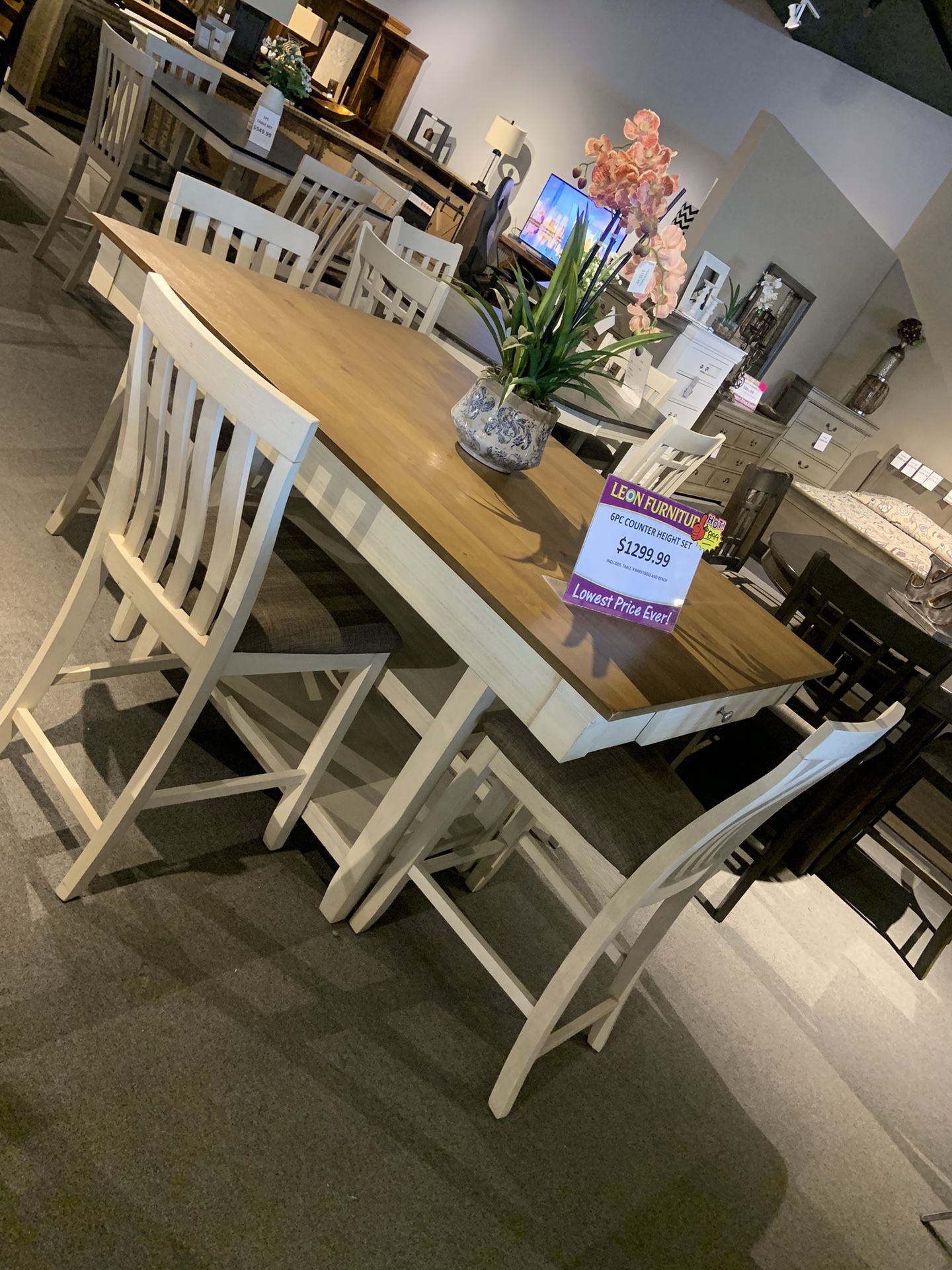 6pc Counter Height And 4 Barstools And Bench,All Products : American Fashion Style Bags On Sale