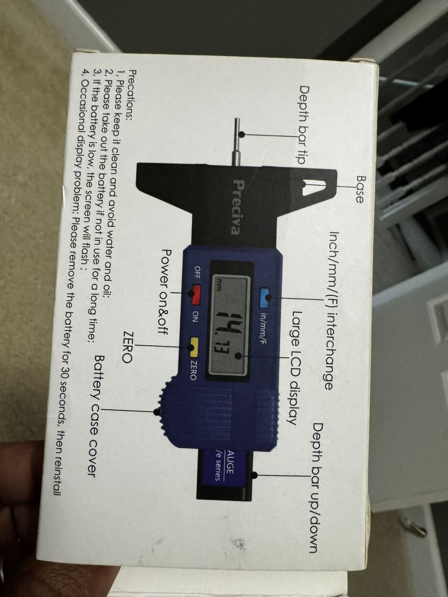 Tire Thread Depth Monitor Also Used As Surface Flatnesses Measure Tool