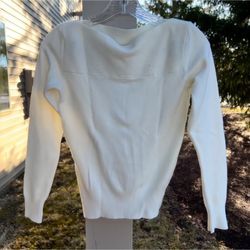 Women's White sweater for a casual, preppy look