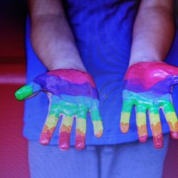 Handprint Canvas Kit, Red Envelope Brand, Four Canvases, And Everything You Need