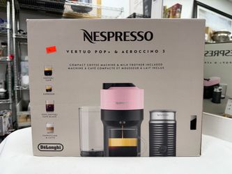 Nespresso vertuo pop + aeroccino heating frother brand new
