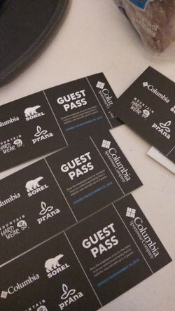Passes to cloumbia store
