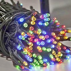 Solar Lights 36FT 100LED Solar String Lights Outdoor, Auto On/Off Waterproof Green Wire with 8 Modes Solar Lights for Outside Christmas Tre