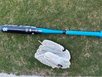 Girls  Softball Bat 26 and Rawlings Glove 10.5 right handed
