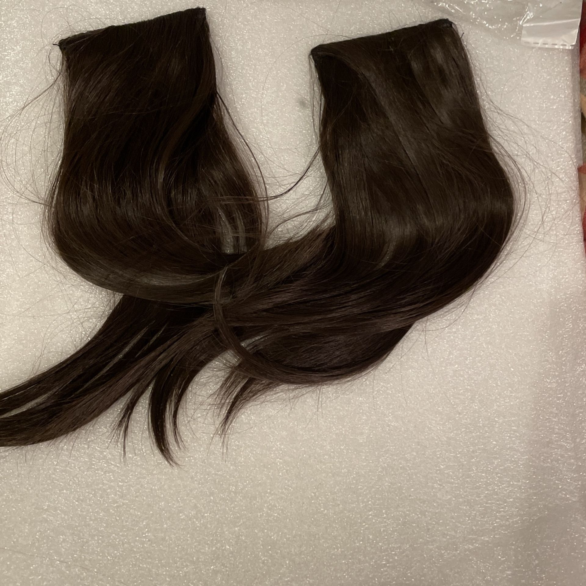 Hair Extensions 2 Piece 12” Double Clip On Real Hair Brand New! #BV