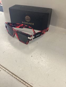 Versace 4464 Mens Red Sunglasses W/ Case And Box