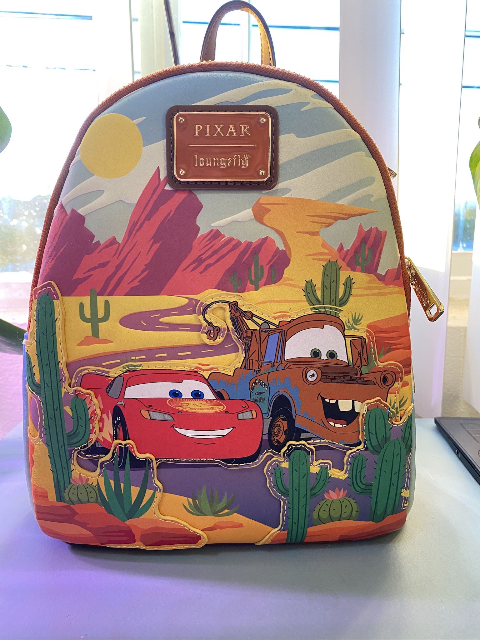Disney Pixar Loungefly Cars On The Road Mini Backpack