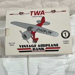 TWA VINTAGE AIRPLANE BANK