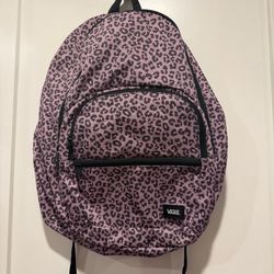 NEW Vans Mauve Purple Leopard Print Backpack – School, Travel & Everyday Bag