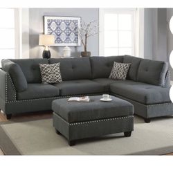 Sectional With Ottoman Set 