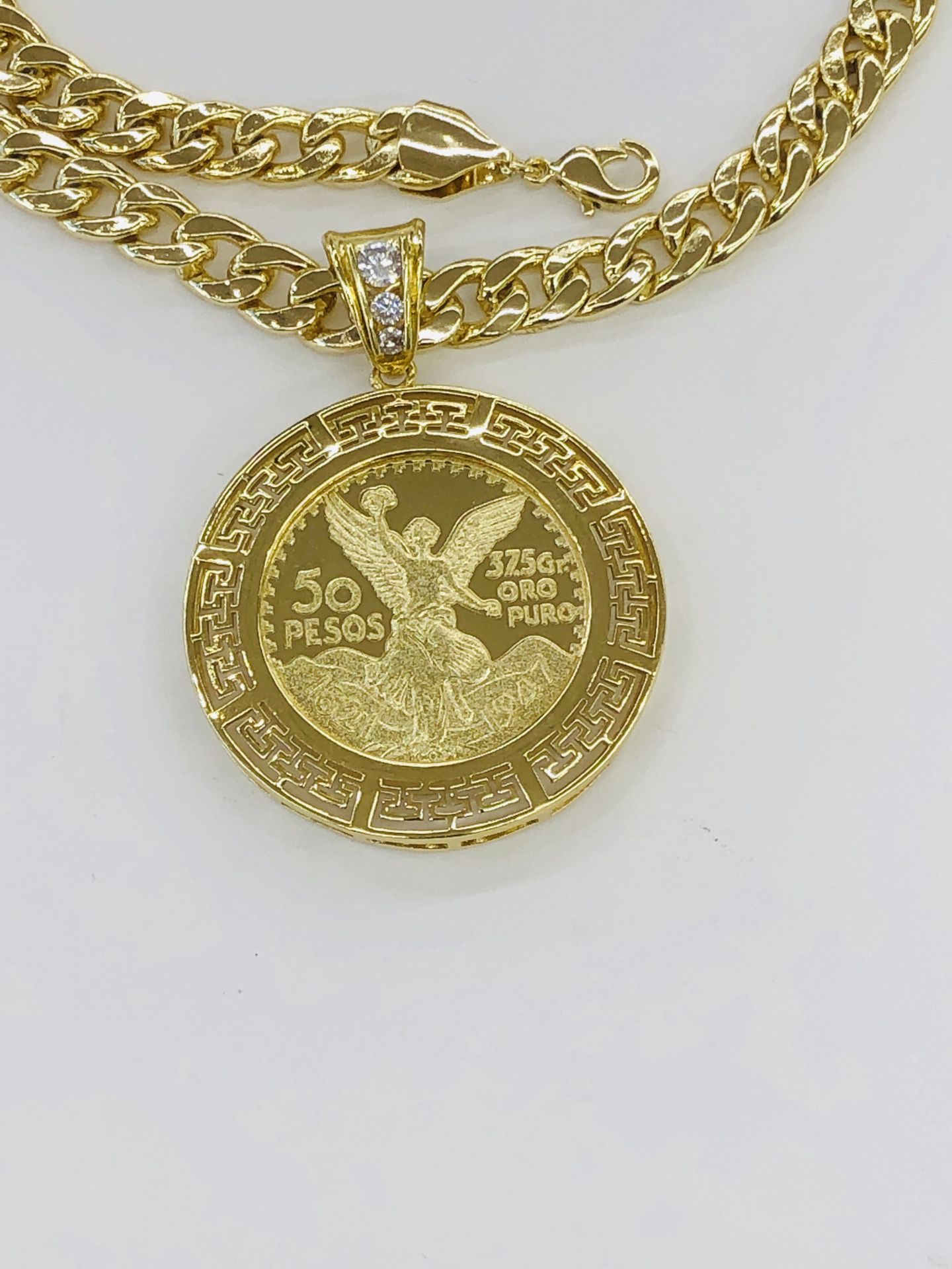 Gold Plated Centenario pendant with chain/bracelet for Sale in Glendale ...