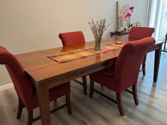 Wood dinning table with 4 chairs