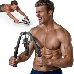  FLYBIRD Chest & Arm Twister with Flex Core Trainer - 15-Level Hydraulic Power Chest Press Machine (22-440lb) for Upper Body, Portable Resistance Home