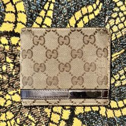 Gucci GG Canvas Bifold Wallet - Authentic