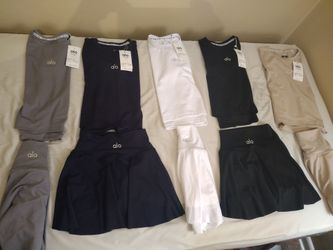 Month of May SALE $65!! Reg.$85...Women's ALO 2pc skort sets... Sizes Sm: Beige, white, black.. Med: Grey, Navy... Large: Black