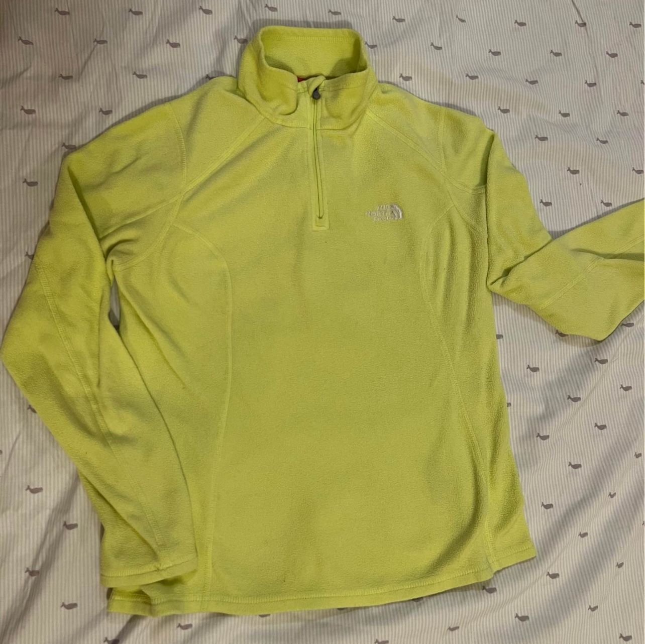 North Face zip jacket,neon yellow( size S)