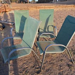 4 STACKABLE CHAIRS $15.00
