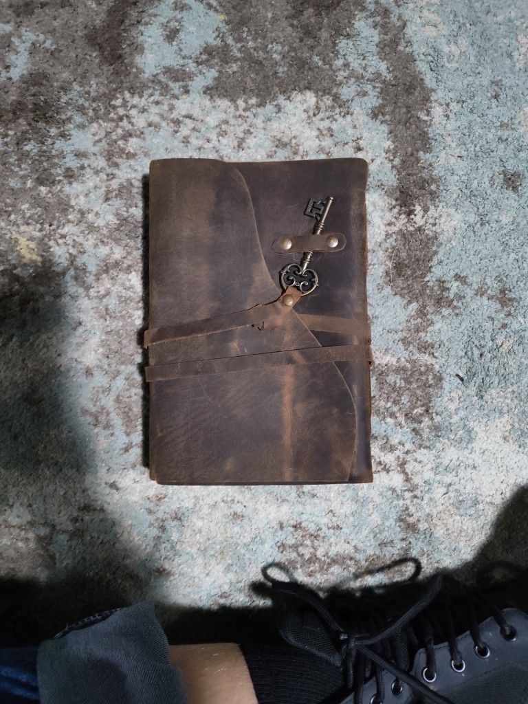 Leather Journal with Key- 300-800 pages (uncounted)