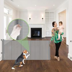96 Inch Reinforced Retractable Dog Gate
