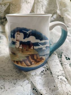 Vintage lighthouse mug