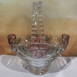 German Crystal Basket By Anna Hutte