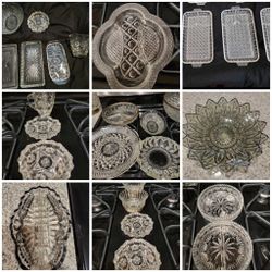 Vintage Crystal Dishes 5-10 Each