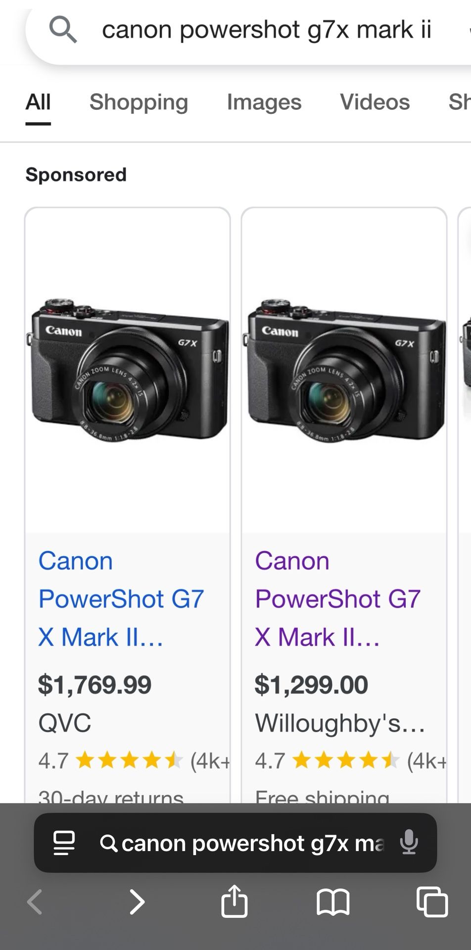 Canon PowerShot G7X Mark II