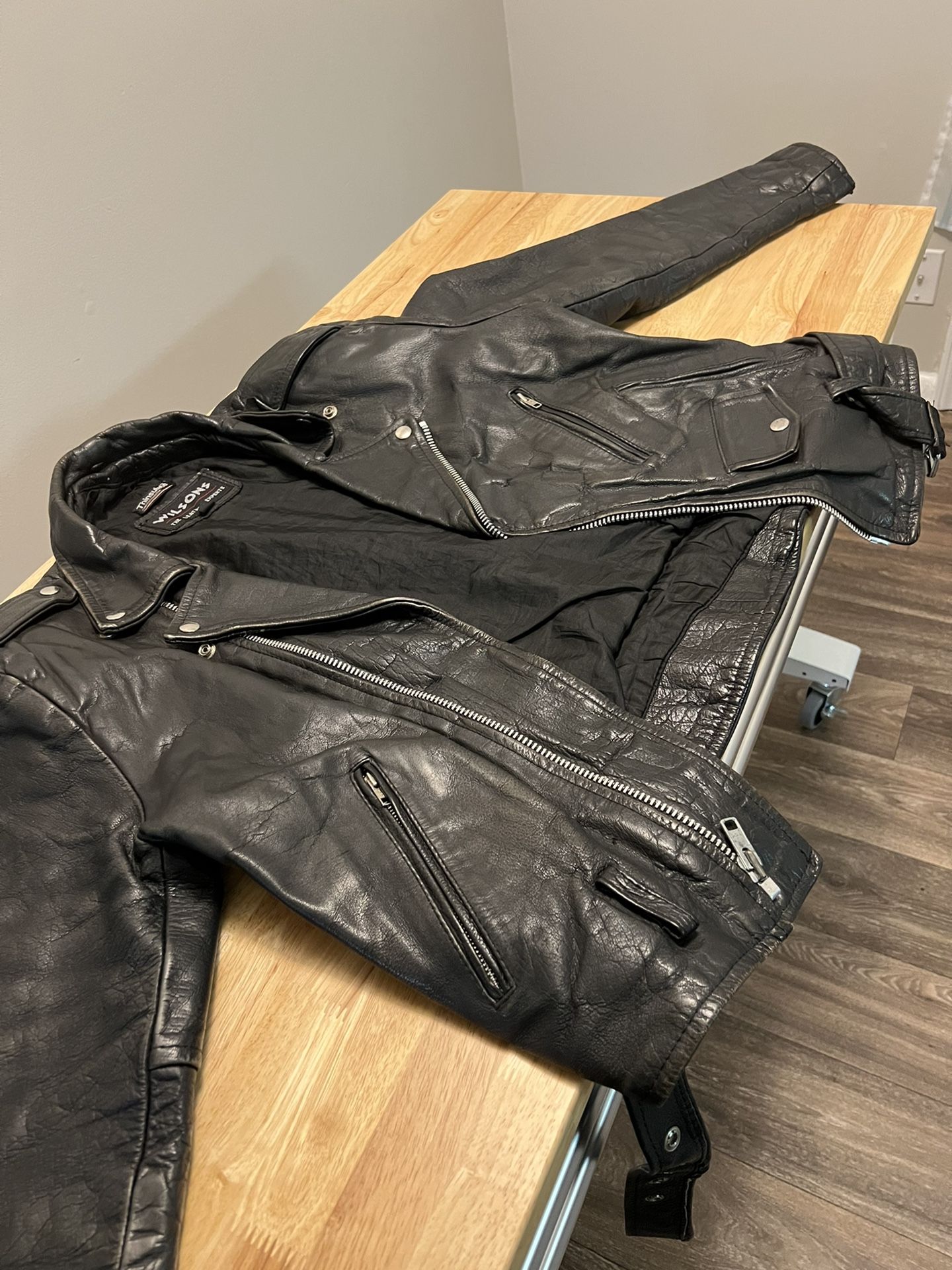 Leather Motorcycle Style Jacket