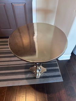 Modern Metal accent table 24 by 30