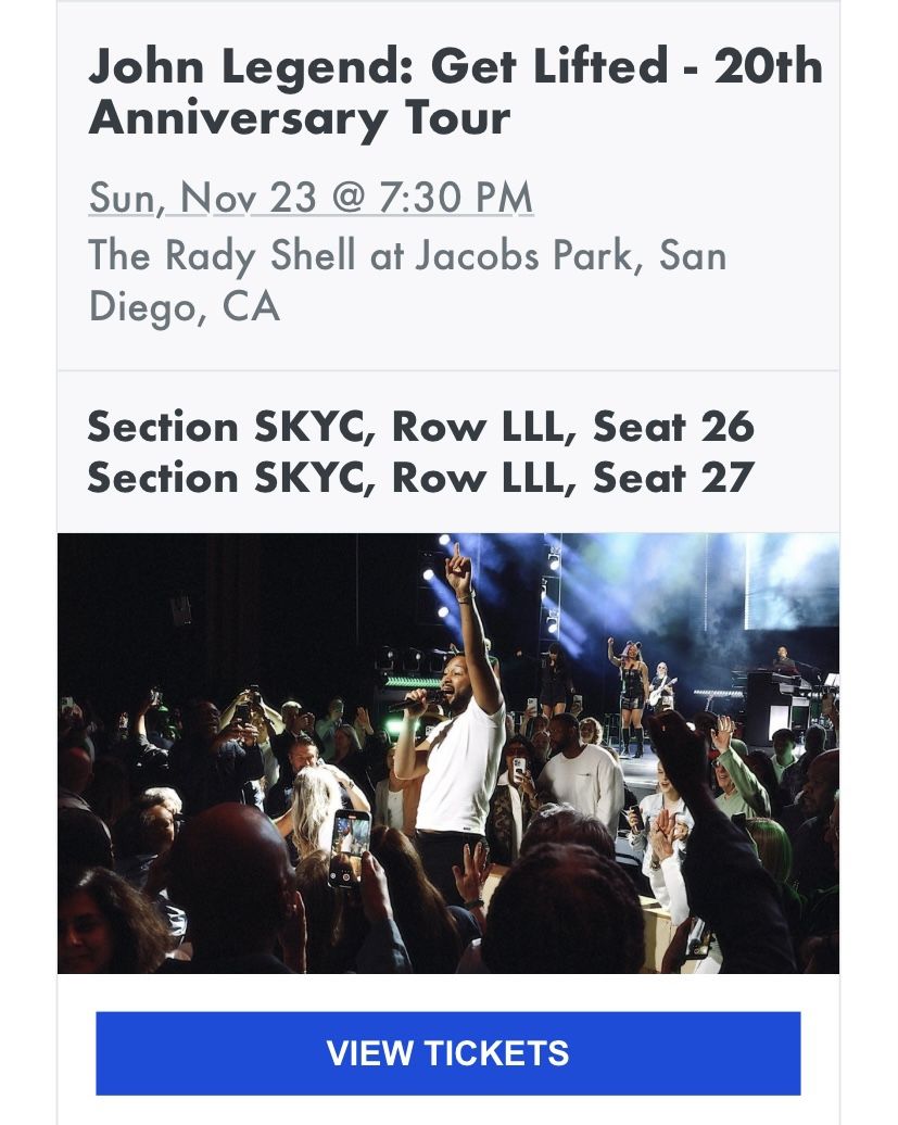 John legend Tickets