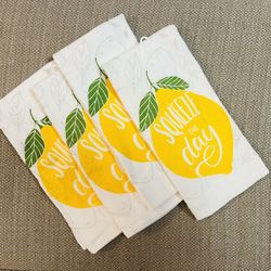 4 Sqeeze the Day Kitchen Decorative HandTowels