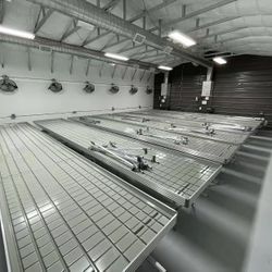 Rolling Bench Table Double Stack