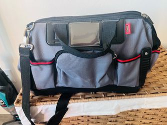 tool bag with tools and tool supplies.