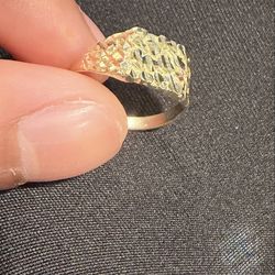 14K Gold Nugget Ring  Size 10✅ – 3.0 Grams 🔥 (Firm Price)