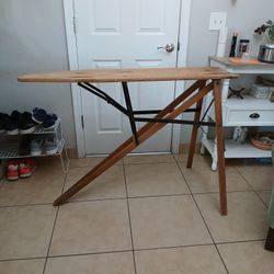 Cute Vintage Wood Ironing Board Folding