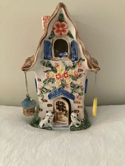 Ceramic House- Cats on front