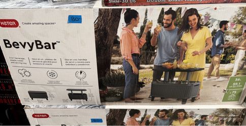 Keter BevyBar 2-in-1 Beverage Cooler and Serving Tray